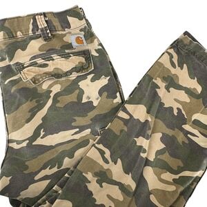 Carhartt Pants Mens 36x30 Camouflage Carpenter Cargo Relaxed Fit Hunting Camo